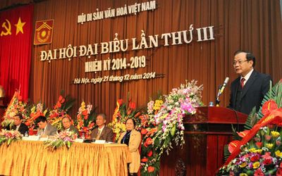 Đóng góp ý kiến cho dự thảo Báo cáo Tổng kết nhiệm kỳ II (2009-2014) và Phương hướng nhiệm vụ nhiệm kỳ III (2014-2019) của Hội Di sản Văn hóa Việt Nam; dự thảo Báo cáo về việc sửa đổi, bổ sung Điều lệ