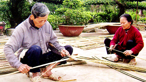 Nghề đan mành tre làng Đỗ Xá