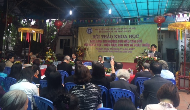 Hội thảo khoa học “Thực hành Tín ngưỡng thờ Mẫu trên địa bàn Hà Nội - Nhận diện, bảo tồn và phát triển”