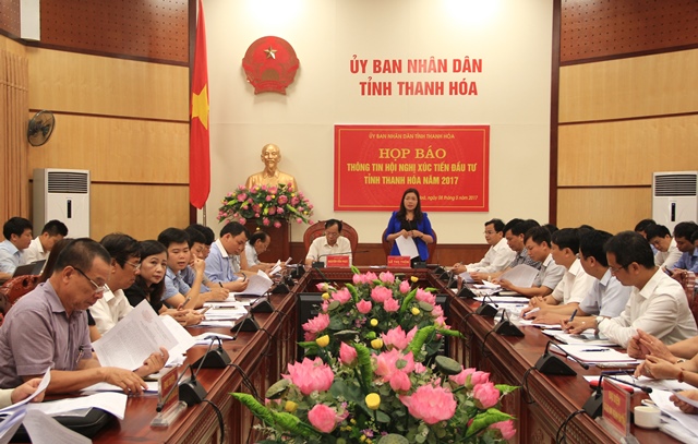 Thanh Hóa: Họp báo thông tin Hội nghị xúc tiến đầu tư năm 2017