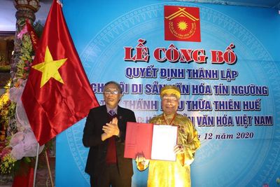 Lễ công bố quyết định thành lập Chi hội DSVH Tín ngưỡng thờ Thánh Mẫu Thừa Thiên Huế
