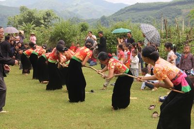Kéo co trong lễ hội truyền thống của đồng bào vùng Tây Bắc
